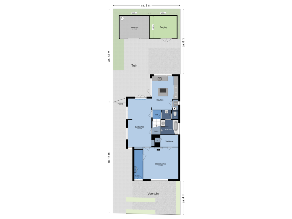 Bekijk plattegrond van perceel van Twijver 19