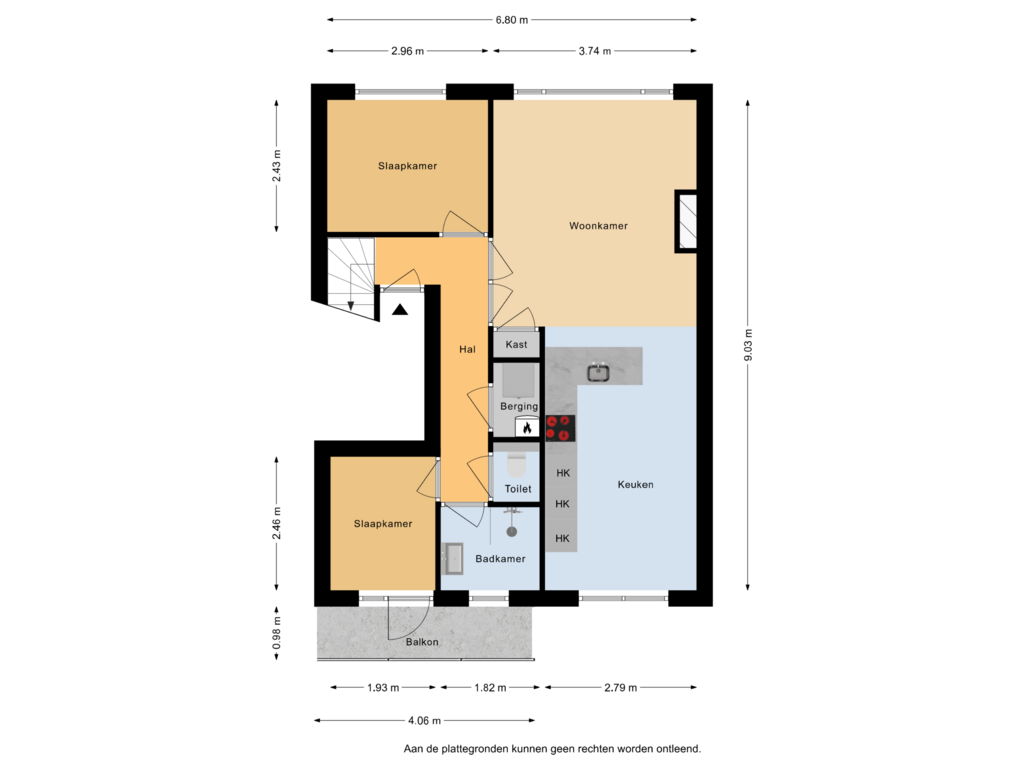 Bekijk plattegrond van 2e verdieping van Bijlwerffstraat 12-B01