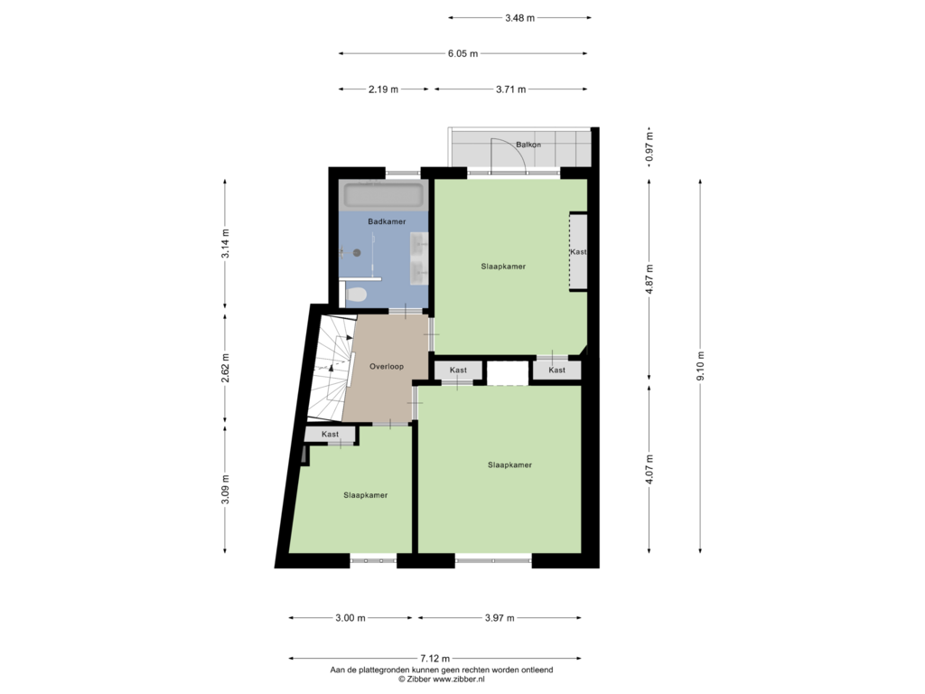 Bekijk plattegrond van Eerste verdieping van Burgemeester Ceulenstraat 27