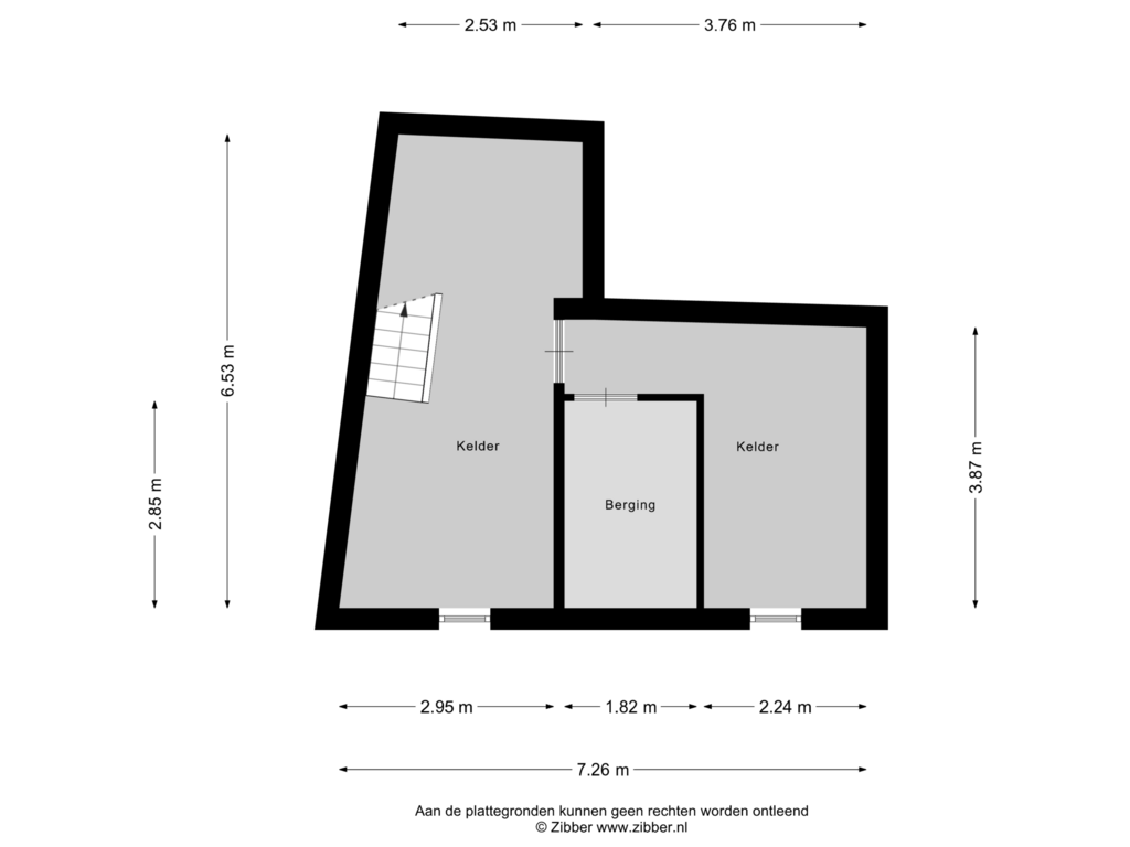 Bekijk plattegrond van Kelder van Burgemeester Ceulenstraat 27