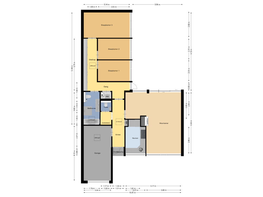 Bekijk plattegrond van Begane grond van Gouverneur Van der Fossestraat 12