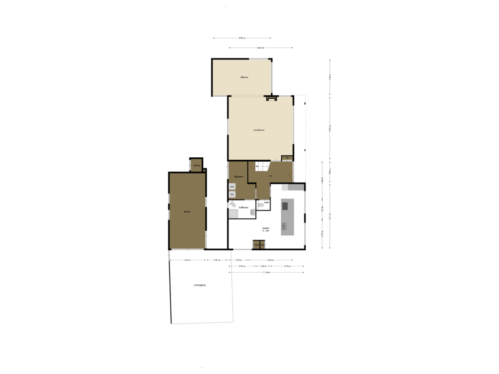 View floorplan of begane grond of Schutsestraat 32