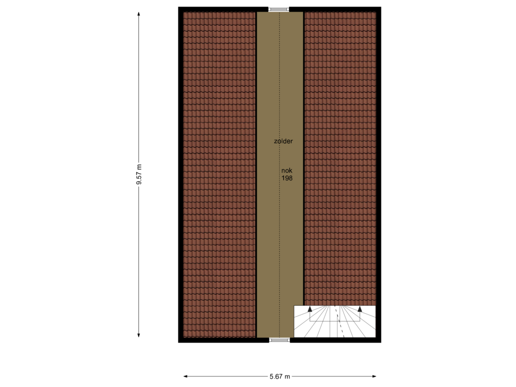 View floorplan of gastenverblijf verdieping of Schutsestraat 32