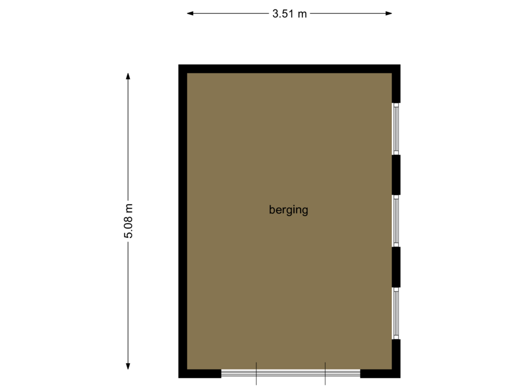 View floorplan of berging of Schutsestraat 32