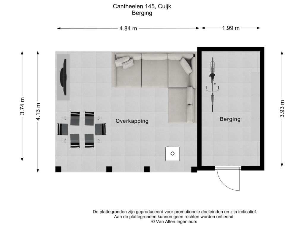 Bekijk plattegrond van Berging van Cantheelen 145