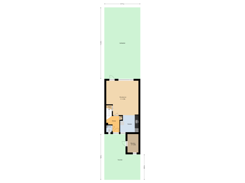 View floorplan of Situatie of Poort Hil 4