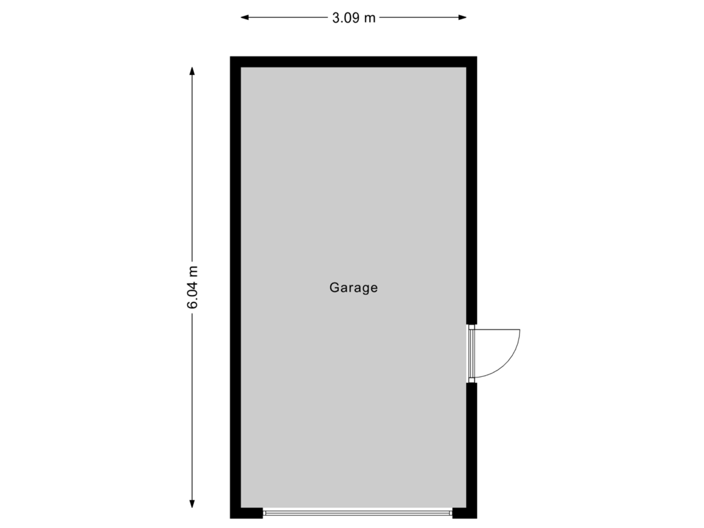 View floorplan of Garage of Holleweg 22