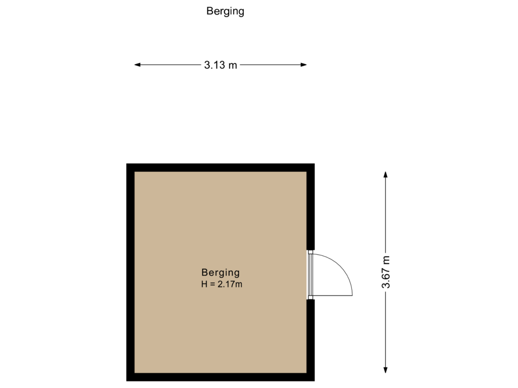 Bekijk plattegrond van Berging van Gran Canariastraat 70