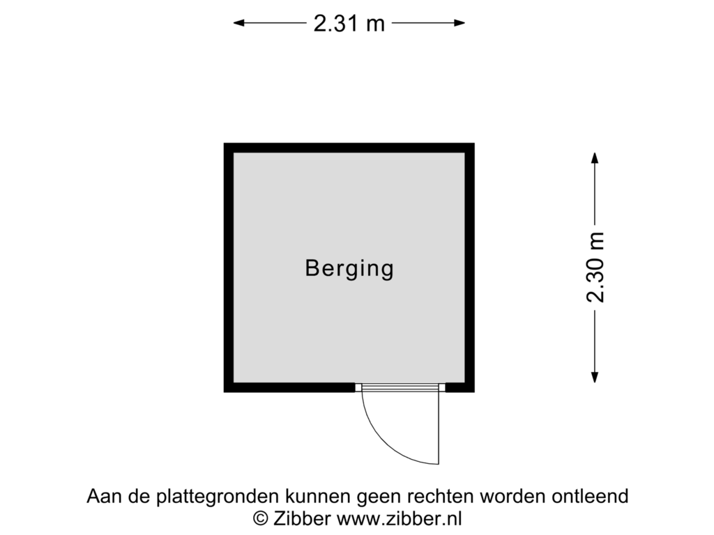 Bekijk plattegrond van Berging van Boezemweg 167-E