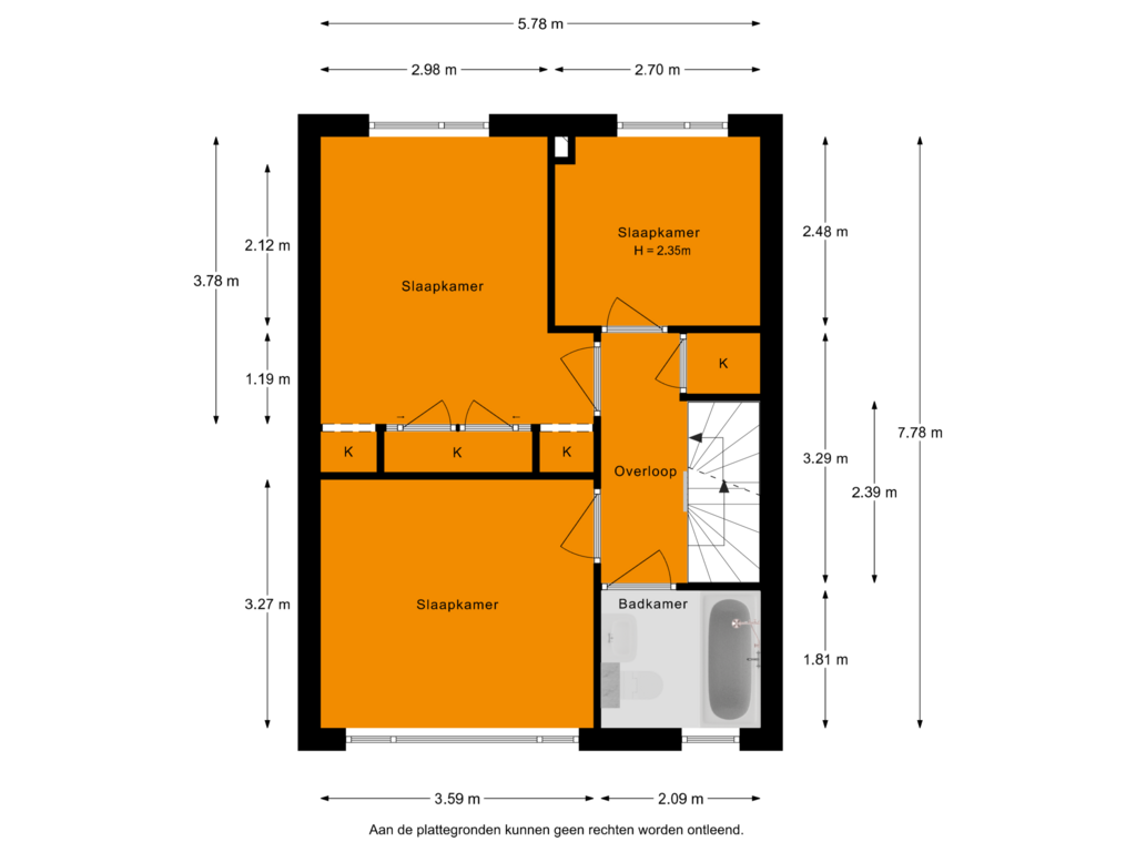 Bekijk plattegrond van 1e Verdieping van Buitenweg 1