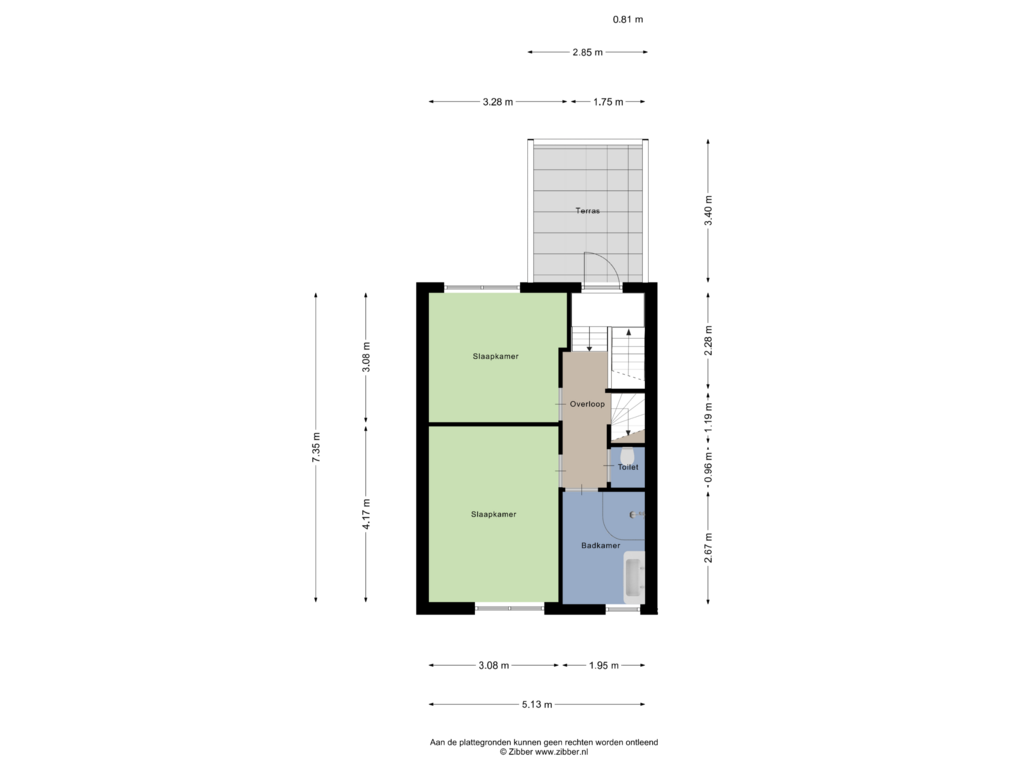 Bekijk plattegrond van Eerste Verdieping van Pieter Borstraat 9