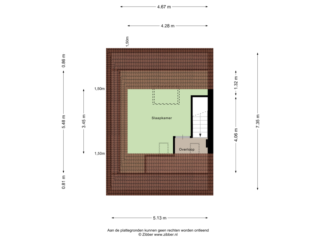 Bekijk plattegrond van Tweede Verdieping van Pieter Borstraat 9