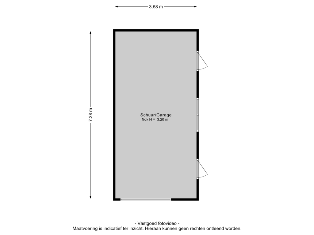 View floorplan of Schuur/Garage of Veldhuizerbrink 16