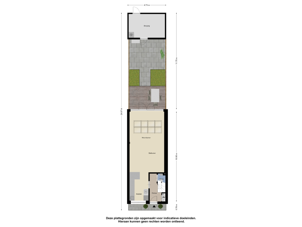 Bekijk plattegrond van Begane Grond Tuin van Trompstraat 174