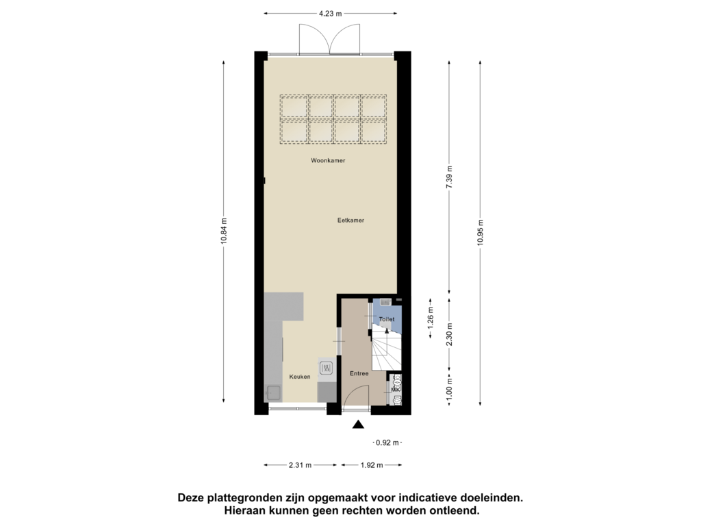 Bekijk plattegrond van Begane Grond van Trompstraat 174