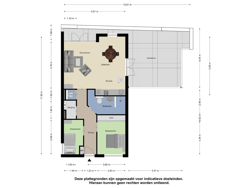 View floorplan of Appartement of Ekkerstraat 103