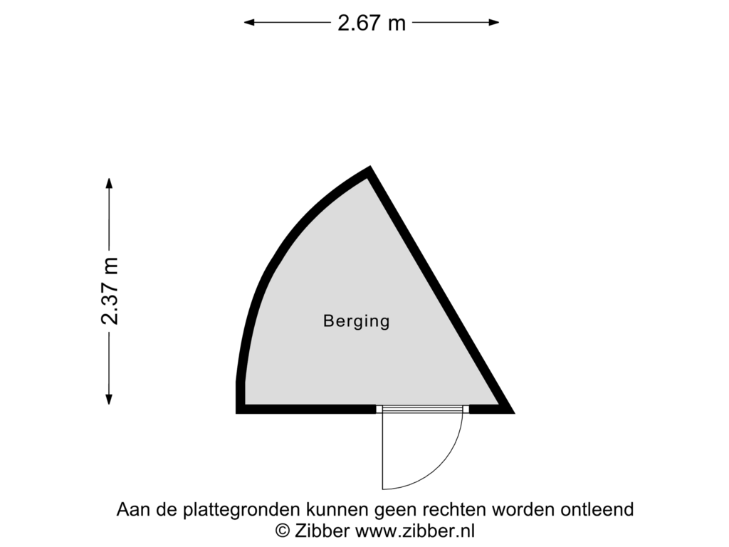 View floorplan of Berging of Kerkebreek 45