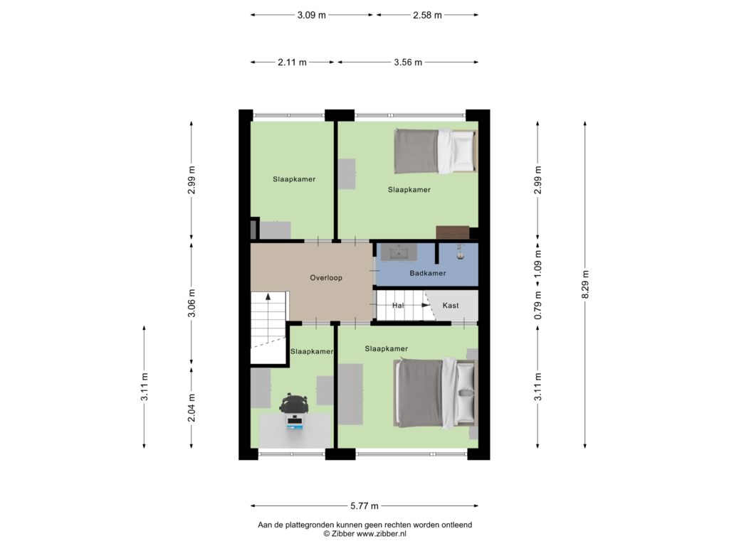 Bekijk plattegrond van Eerste Verdieping van Jan Sluijtersstraat 13