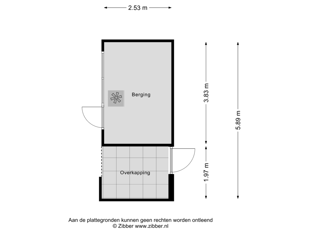 Bekijk plattegrond van Berging van Jan Sluijtersstraat 13