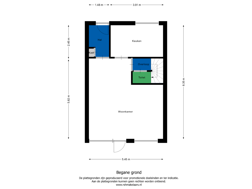 View floorplan of First floor of Kapelmeestershoeve 140