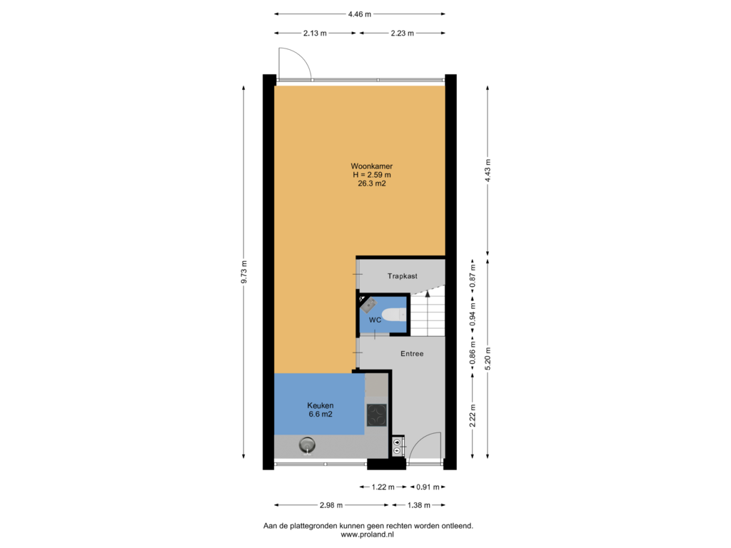 View floorplan of Begane Grond of Raaigras 133