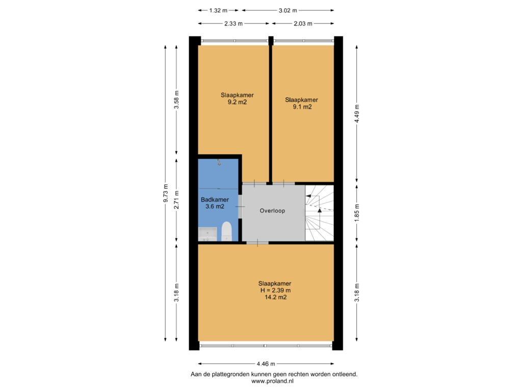 View floorplan of 1e Verdieping of Raaigras 133