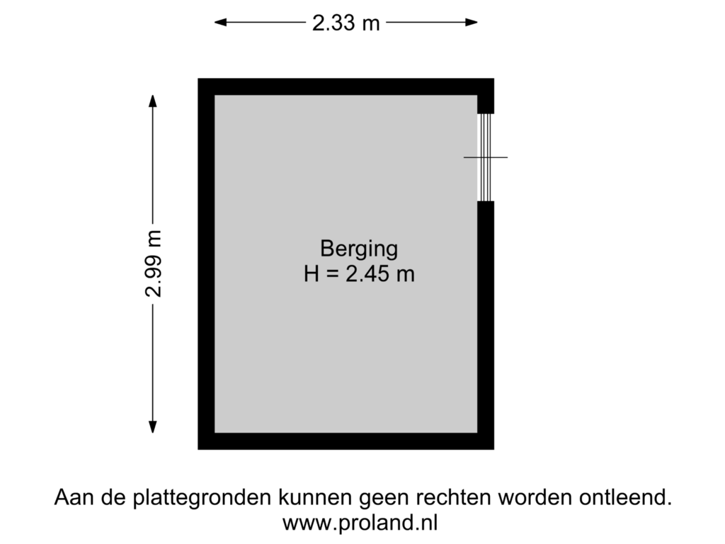 View floorplan of Berging of Raaigras 133