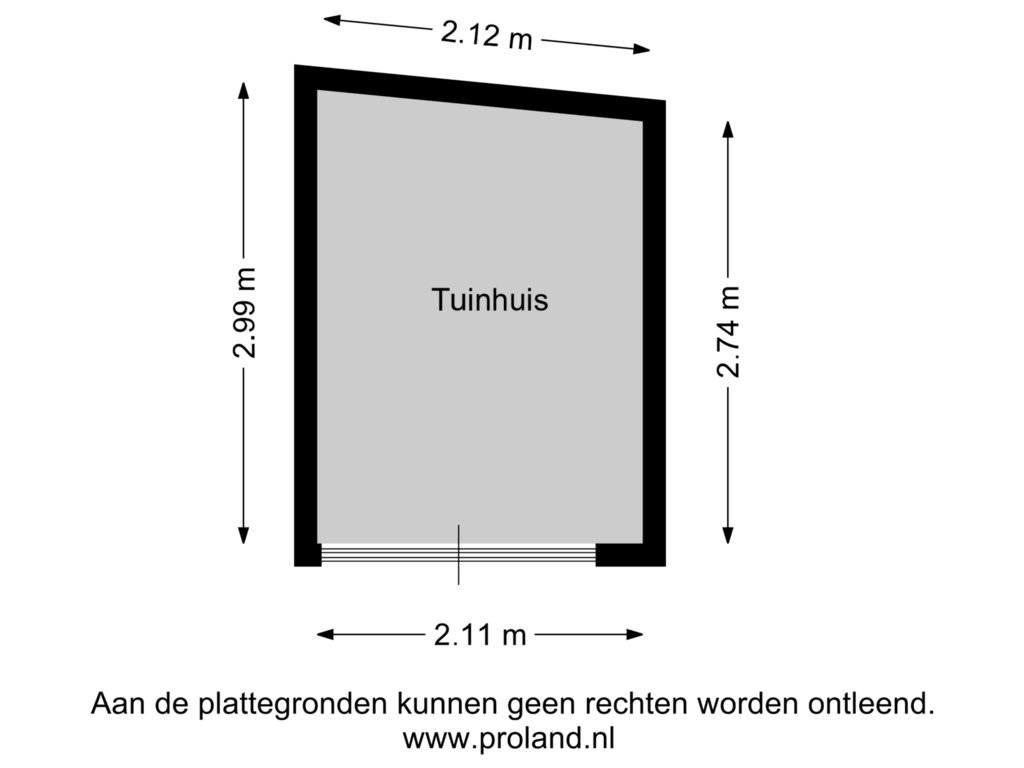 View floorplan of Tuinhuis of Raaigras 133