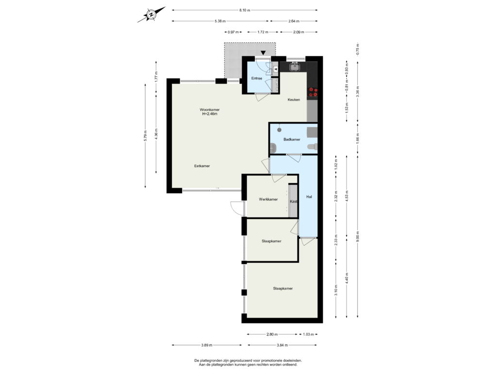 Bekijk plattegrond van Begane Grond van Van den Broek-erf 110