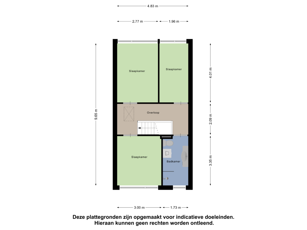 Bekijk plattegrond van Eerste Verdieping van de Kreek 12