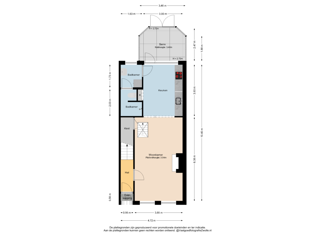 Bekijk plattegrond van Begane grond van Assendorperstraat 180