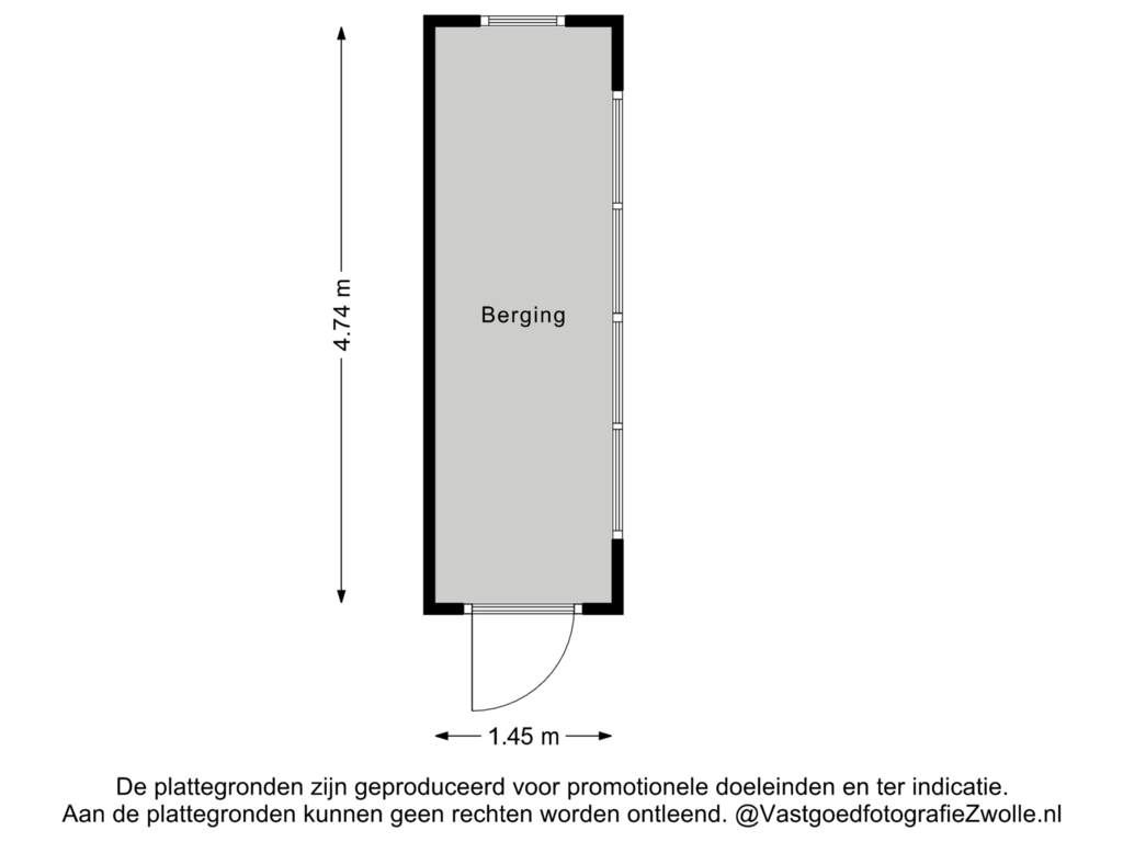 Bekijk plattegrond van Berging van Assendorperstraat 180