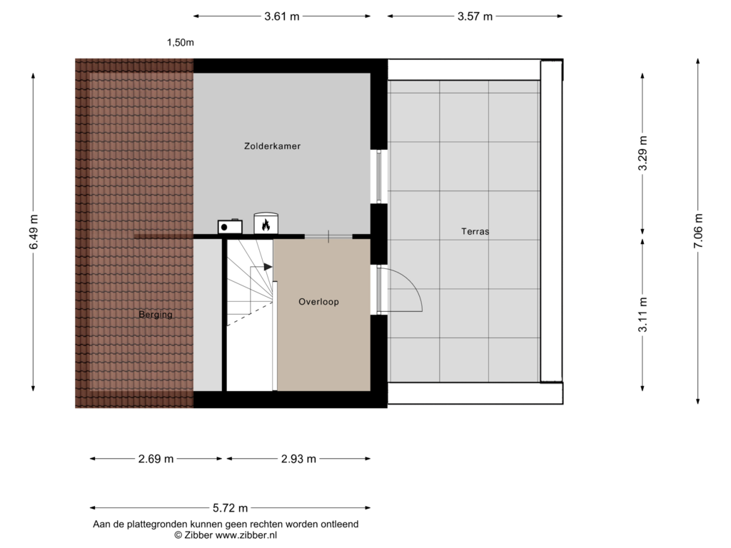 Bekijk plattegrond van Tweede  Verdieping van Koperslager 2