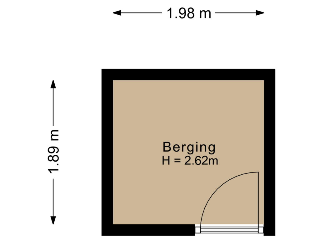 Bekijk plattegrond van Berging van Voorstraat 114-A