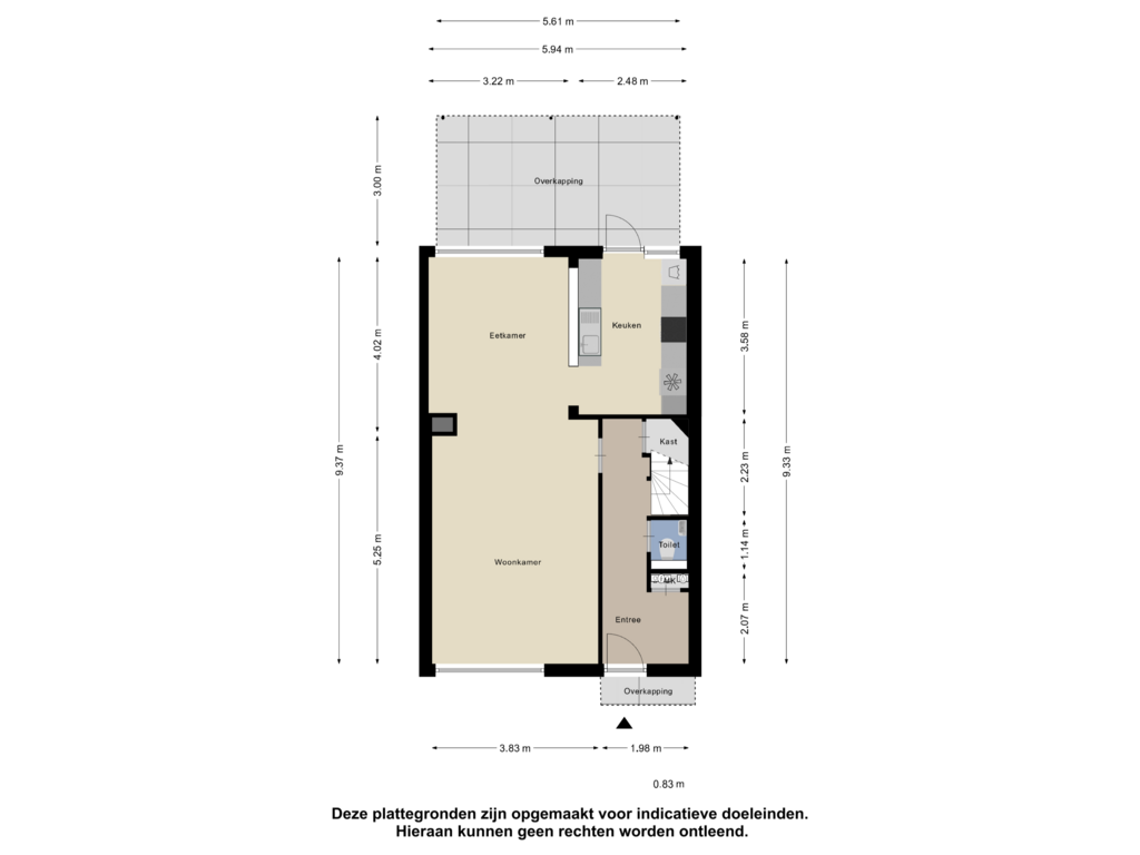 Bekijk plattegrond van Begane Grond van Jacob van Lennepstraat 24