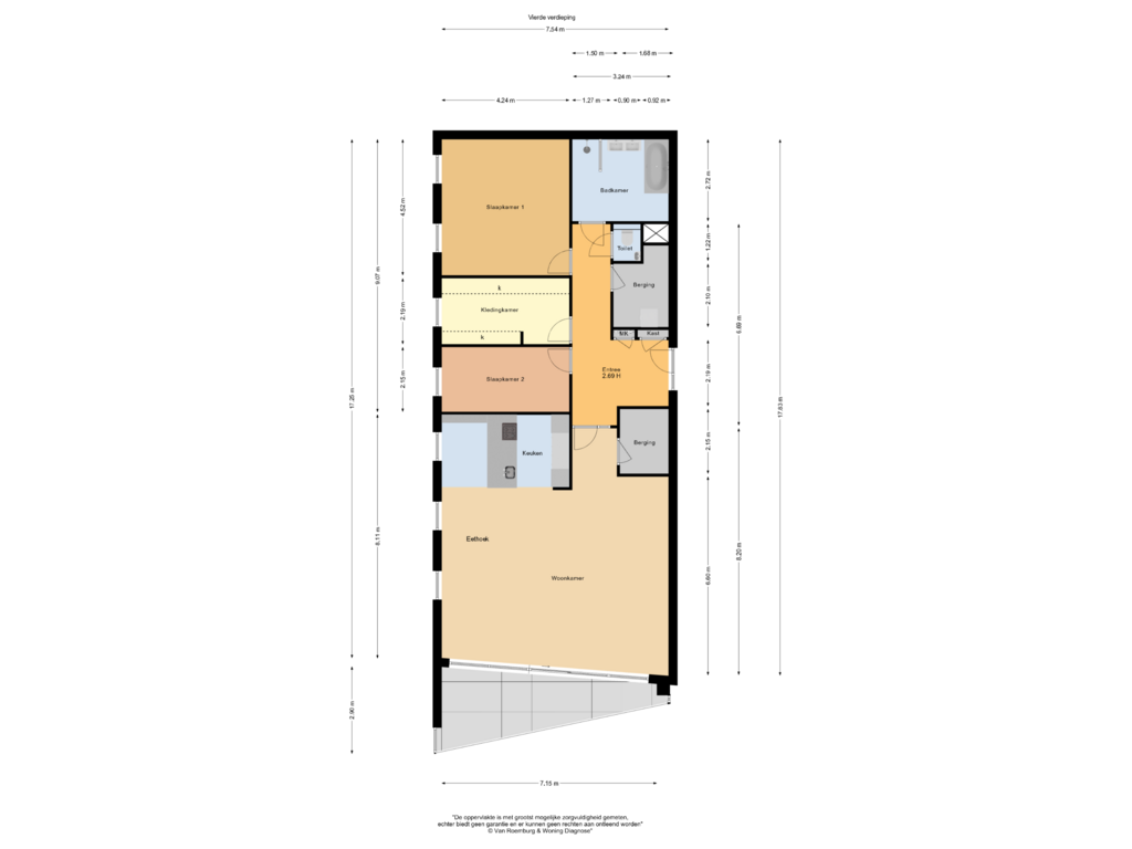 View floorplan of Appartement of Henry Stanleystraat 139