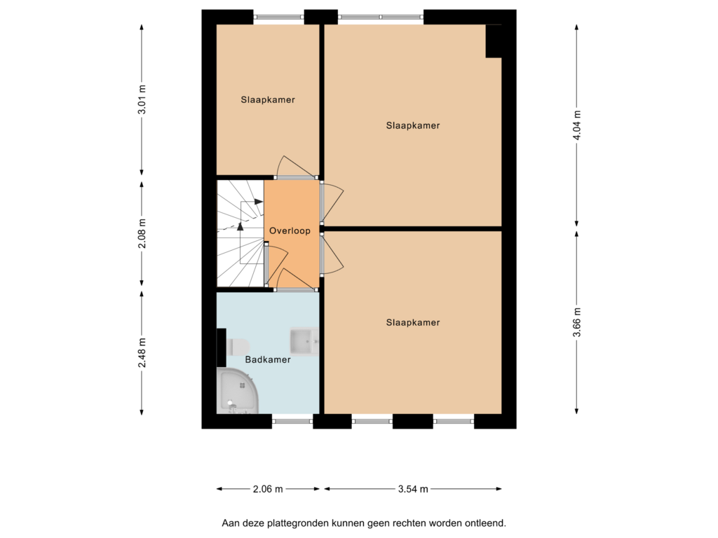 Bekijk plattegrond van Eerste verdieping van Vechtstraat 25