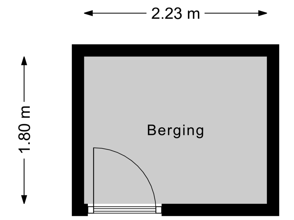 View floorplan of Berging of Parmentierweg 81