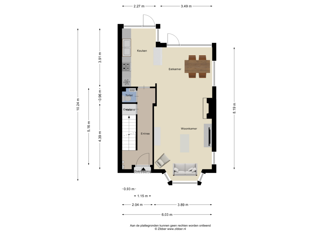 Bekijk plattegrond van Begane grond van Gunninglaan 56