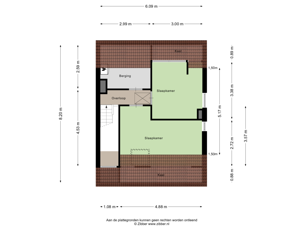 Bekijk plattegrond van Tweede Verdieping van Gunninglaan 56