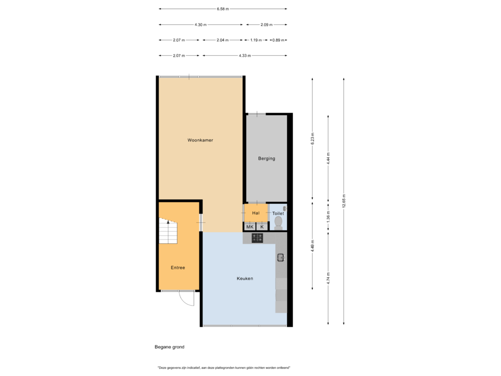 View floorplan of Begane grond of Jachtenlaan 66