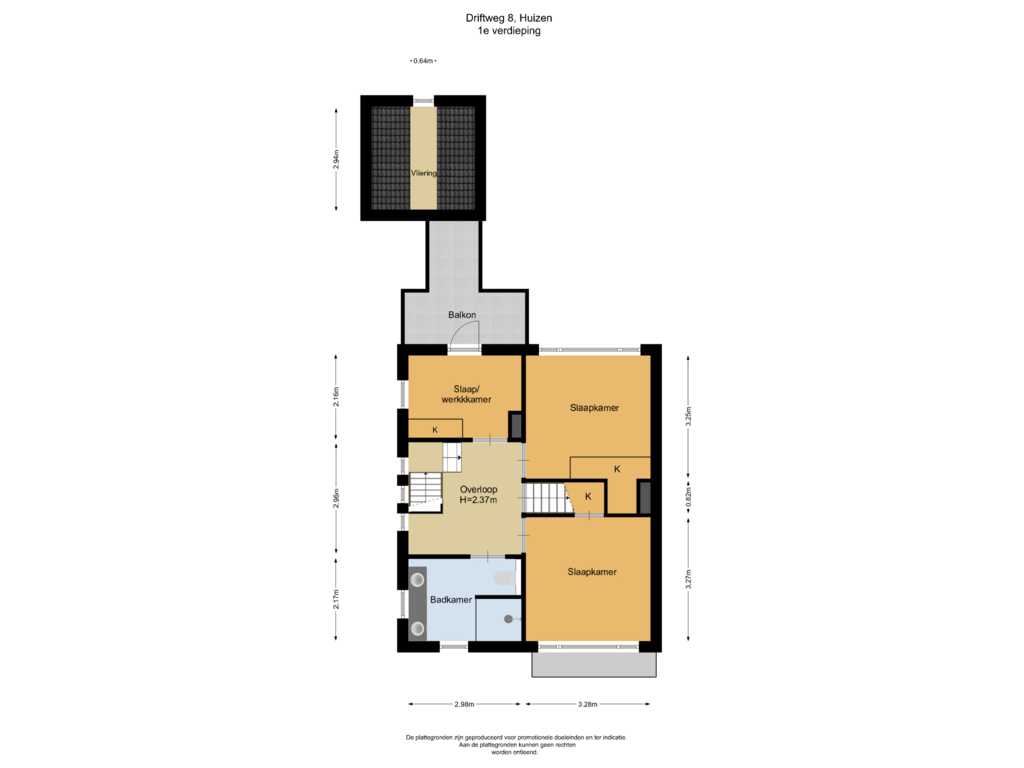 Bekijk plattegrond van 1e verdieping van Driftweg 8