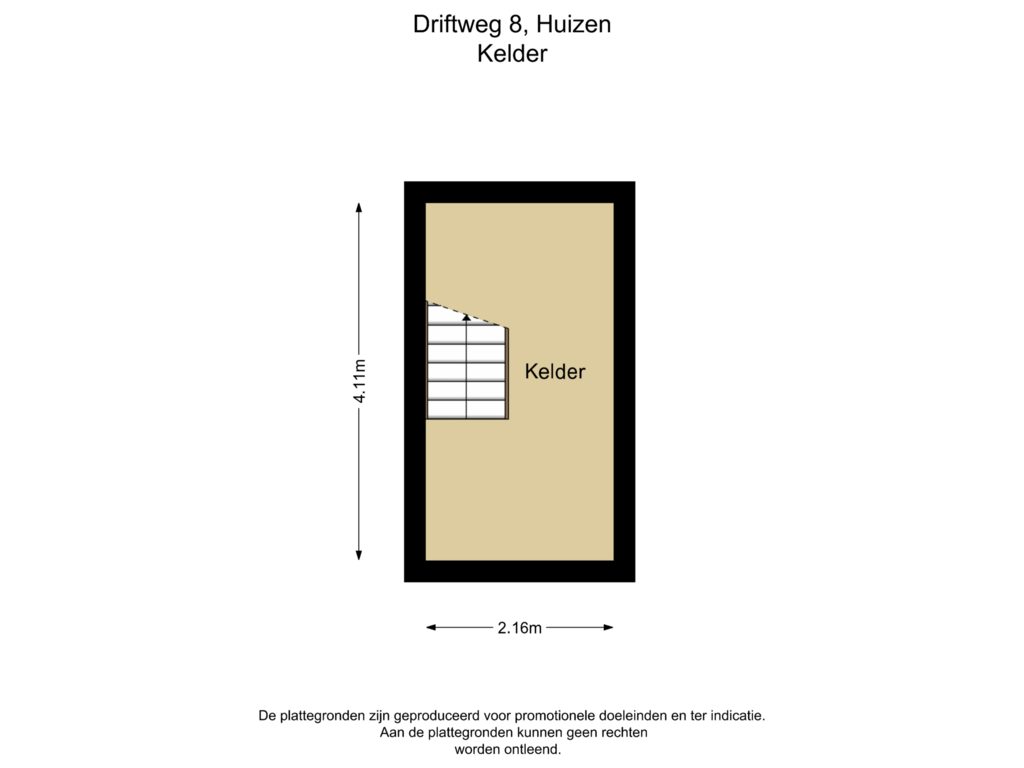 Bekijk plattegrond van Kelder van Driftweg 8