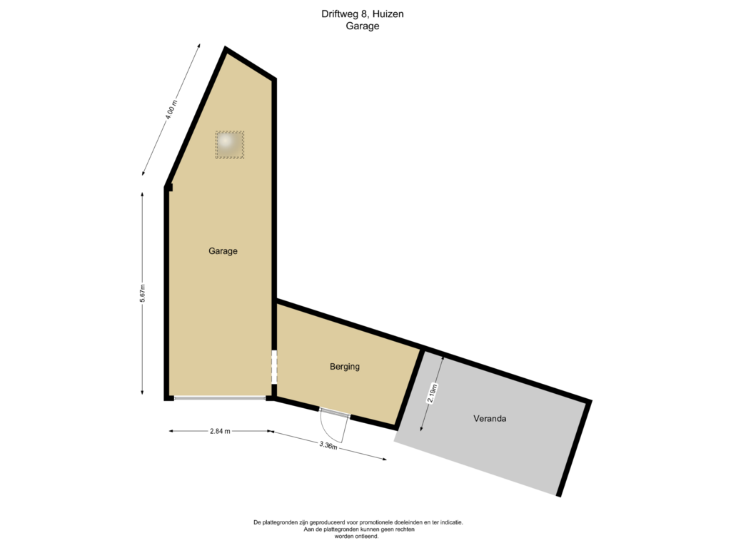 Bekijk plattegrond van Garage van Driftweg 8