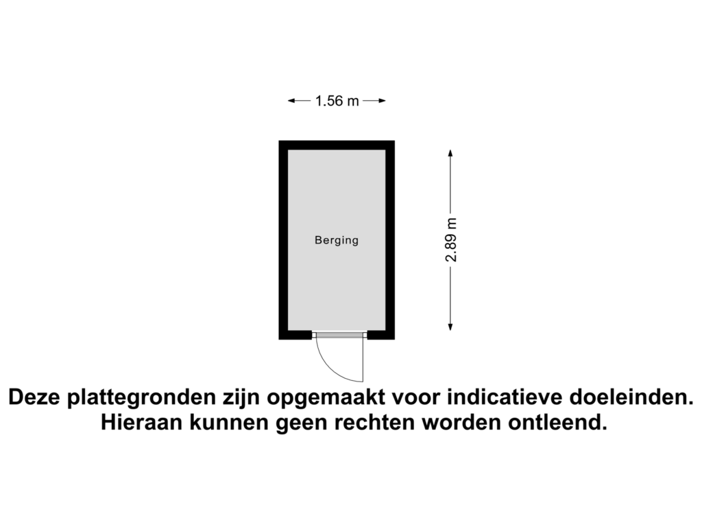 Bekijk plattegrond van Berging van Bleekersstraat 43