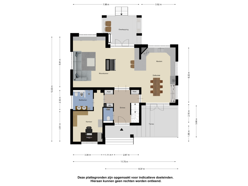 Bekijk plattegrond van Begane Grond van Gooischelaan 22