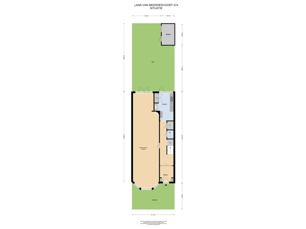 Bekijk plattegrond van Situatie van Laan van Meerdervoort 474