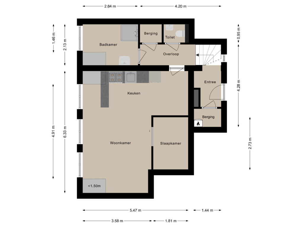 Bekijk plattegrond van Appartement van Woenselsestraat 371