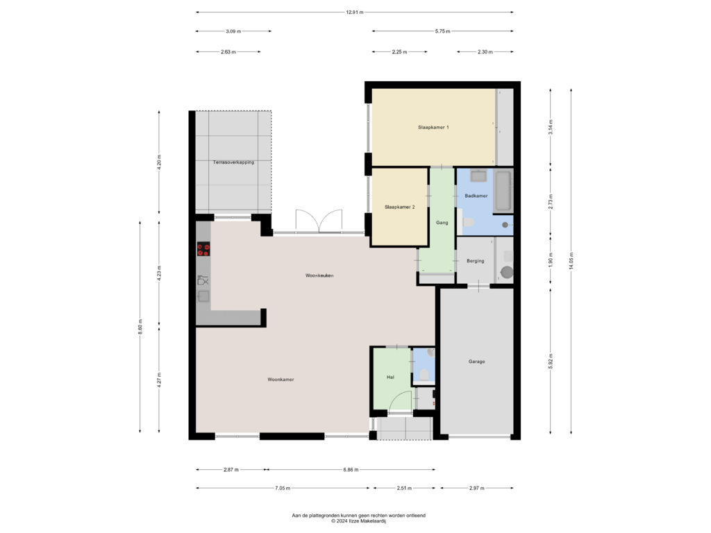 Bekijk plattegrond van Begane grond van Veldbeemd 7