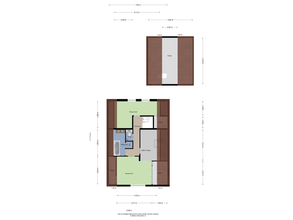 View floorplan of Eerste Verdieping of Bronkhorsterweg 31